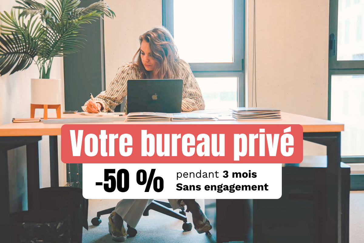 Offre spéciale -50 % sur les bureaux privés à B&Co @work Dardilly